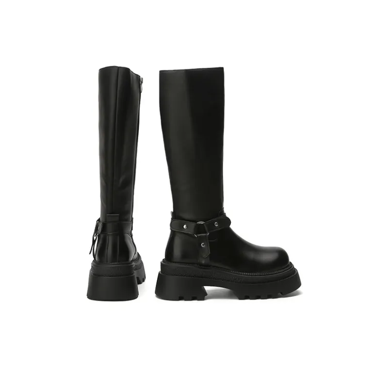 Jin Baichuan Knee high Boots 5cm Women's-3