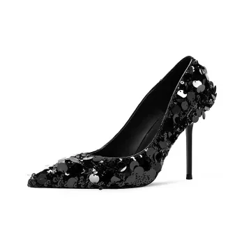 JOOC Slim Heel High Heels 9CM Women's Black