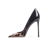 Leopard Print Black 9cm