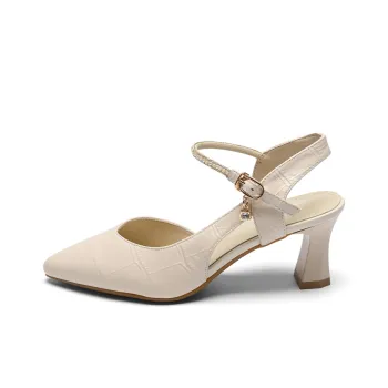 ZHR Wrap up Sandals Chunky Heel High Heels 6.5cm Women's