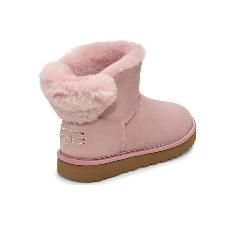 UGG Classic Bling Mini Fleece Lined Pink Women's-3