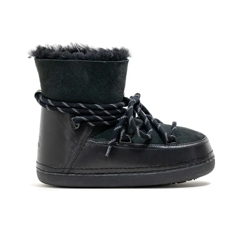 K.D.KENAZ Warm Slip Resistant Short Mid Calf Snow Boots Women's Black-3