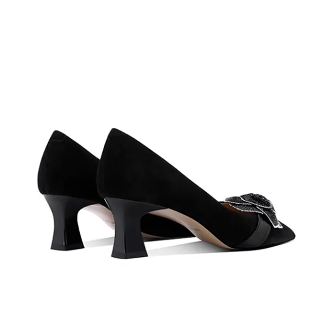 JESSICA SOPHIA Irregular Heel High Heels 5.5cm Women's Black-3
