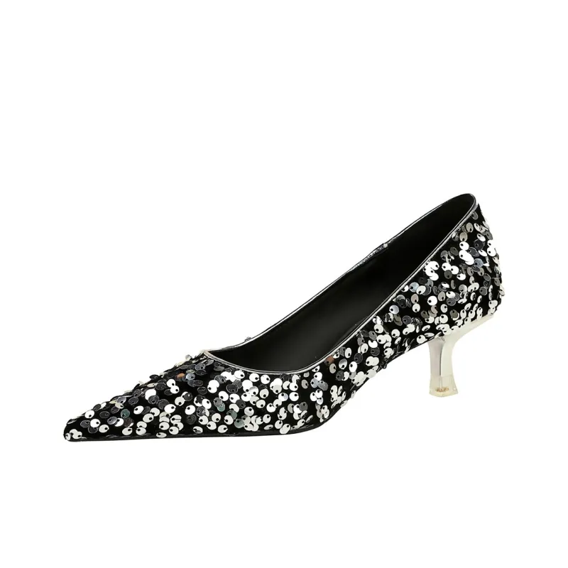 QITUMAUL Slim Heel High Heels 4.5cm Women's-1