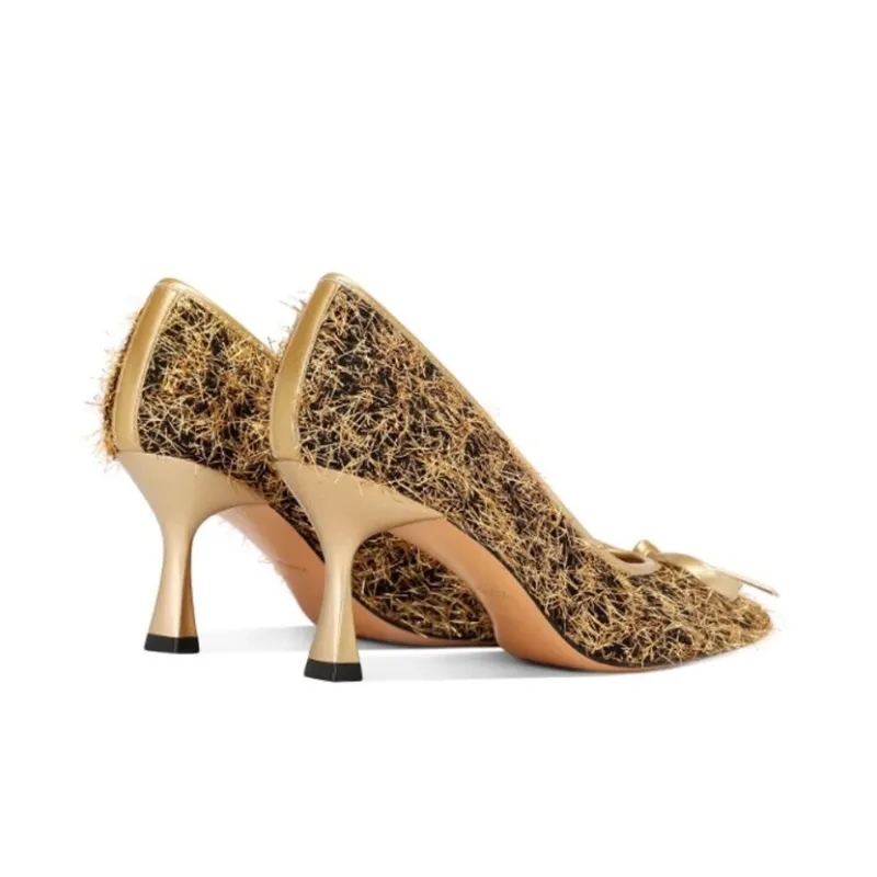 JESSICA SOPHIA Chanel Inspired Slim Heel High Heels 7cm Women's-5