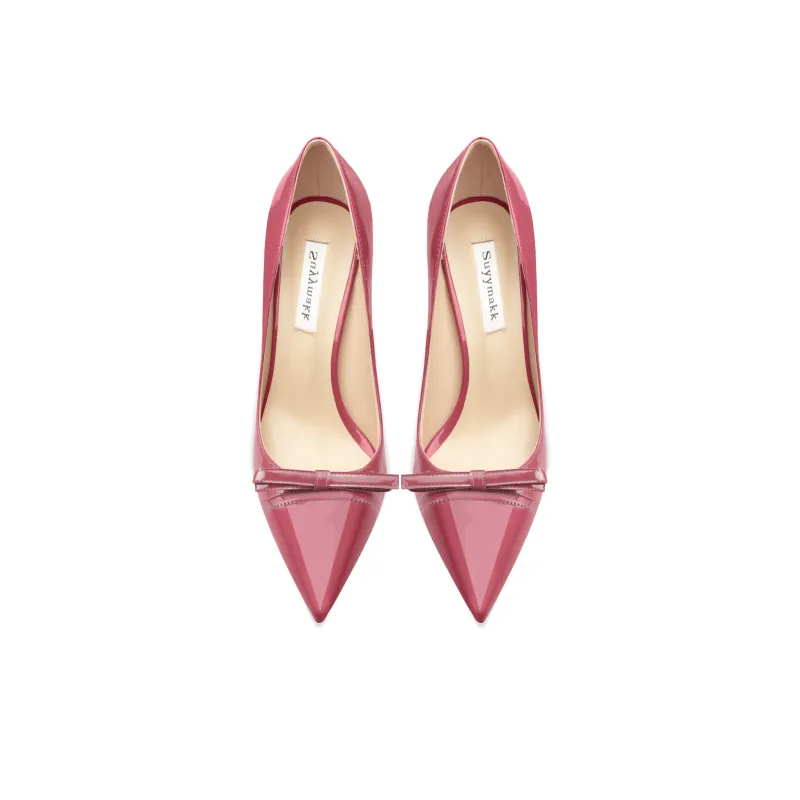 Suyymakk Slim Heel High Heels Women's Burgundy-3