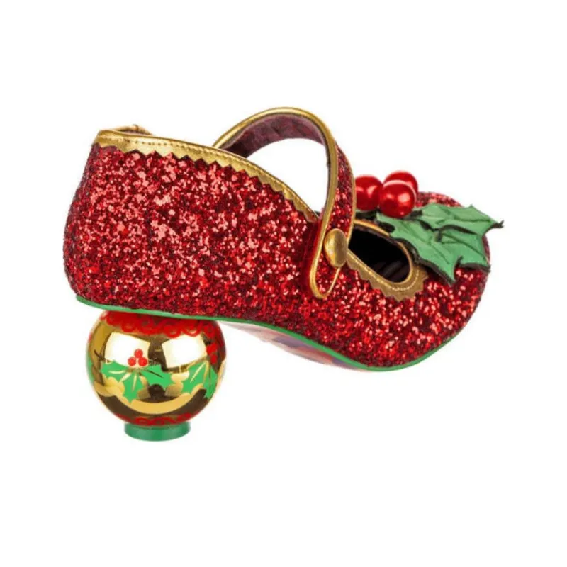 IRREGULAR CHOICE Belle Of The Bauble Irregular Heel High Heels 6cm Women's Red-3