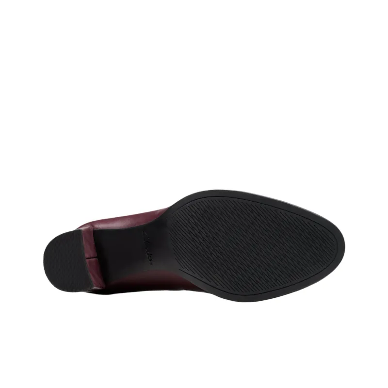 Clarks High Heels Women's Burgundy-5