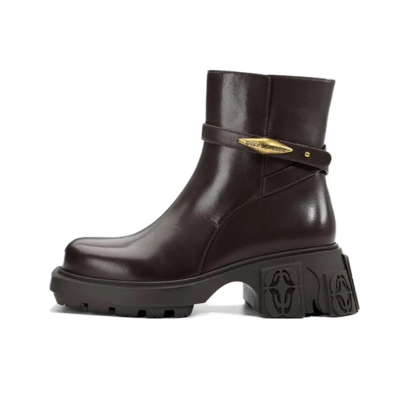 DIBO MANNER Astral Series New Arrival Martin Boots Versatile Chunky Heel Ankle Boots-6