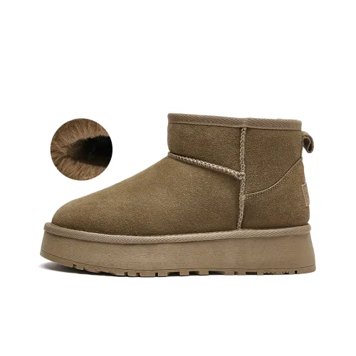 La Chapelle Warm Height Increasing Ankle-Length Snow Boots Women's