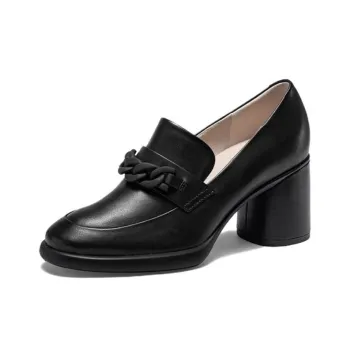 Ecco Chunky Heel High Heels 7.5cm Women's Black
