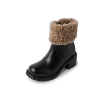 FLOWERSKAM Ankle Boots Women's Black/Dark Brown