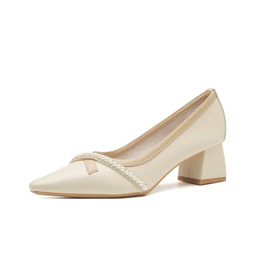 YAFEI XUANYU High Heels 5cm Women's Ecru