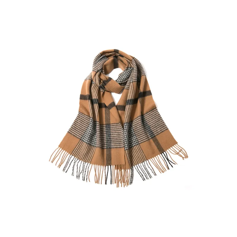 Red Bean Wool Knit Scarves Men's-20