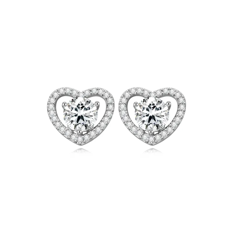 OUBI.YABI Zircon Stud Earrings Women's-0