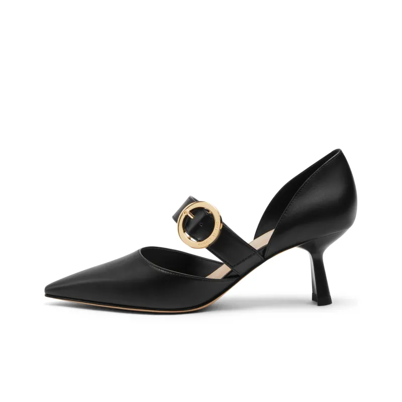 CHARLES&KEITH High Heels Women's White/Nude Flesh/Black-6