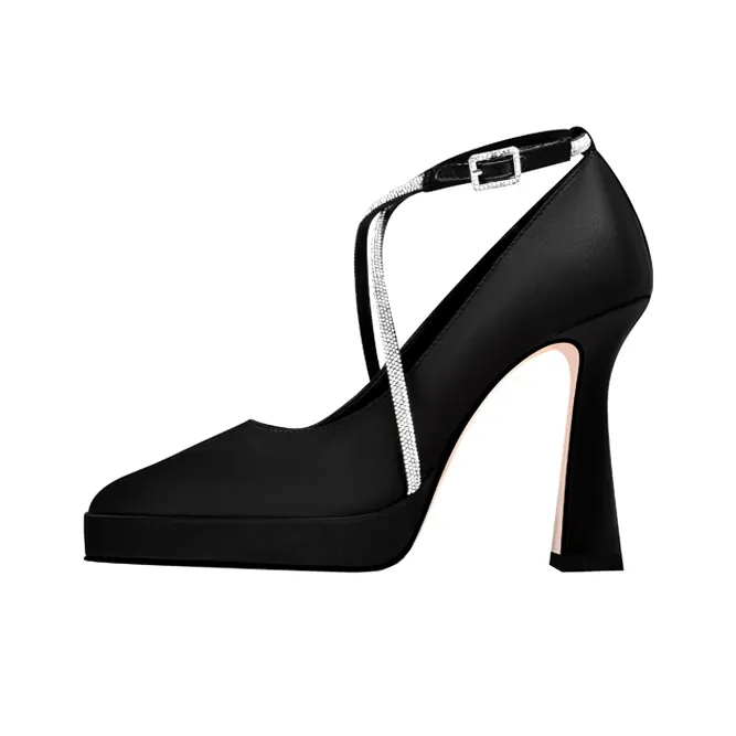 Princess & Isabel Slim Heel High Heels 11cm Women's Black-0