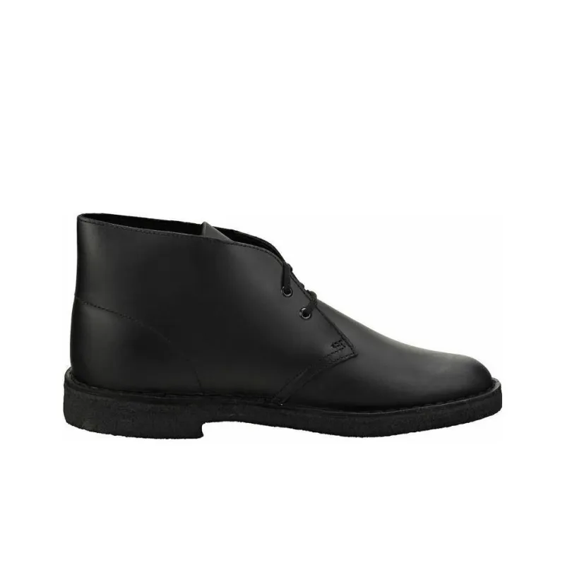 Clarks Originals Leather 'Black Polished' Desert Boots-1