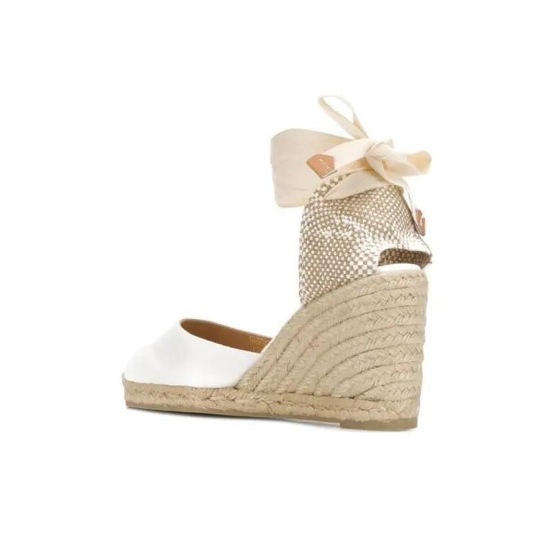 Castañer Wedge Heel High Heels Women's White-4