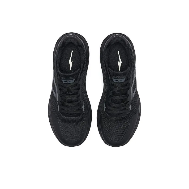 Erke Anti Slip And Wear Resistant Breathable Low Top Casual Running Shoes Men's Black Gray-3