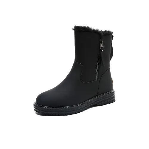 Bull charm Ankle Boots Women's Black/Army Green