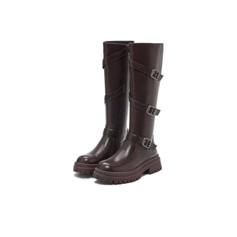 15 MINS Knee-high Boots 5cm Women's-2