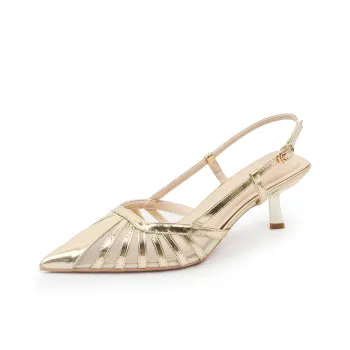 YAFEI XUANYU Slim Heel High Heels 5cm Women's Gold