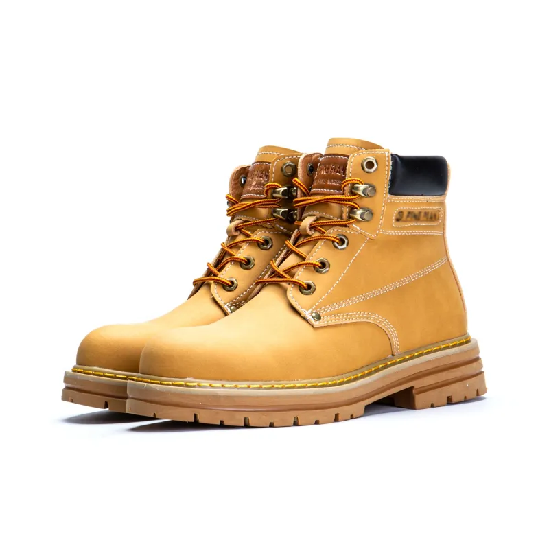 KUX Martin Boots Unisex Yellow Brown/Black-3