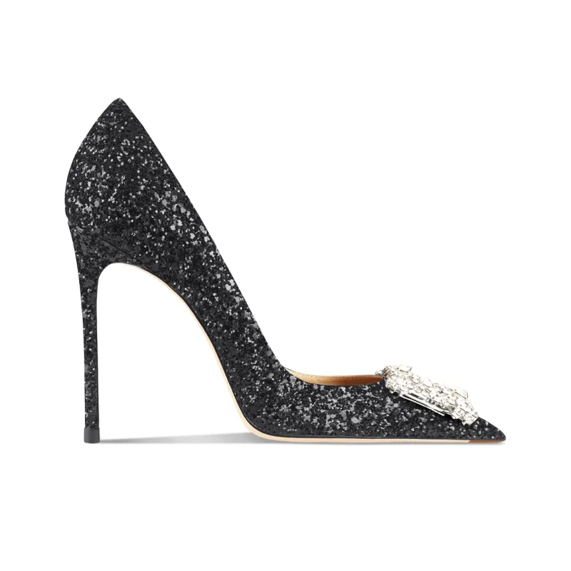 Suyymakk Slim Heel High Heels Women's Black-1