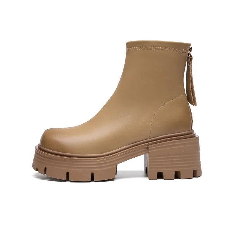 EBLAN Ankle Boots Women's Milk Tea-0