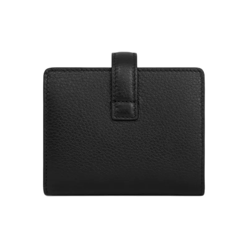 CELINE Soft Calfskin Wallet Small Size Women's Black-2