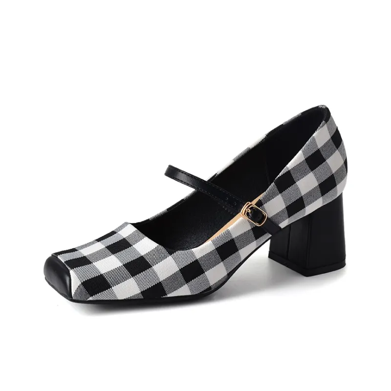 Beijiani Chunky Heel High Heels 5.5cm Women's-12