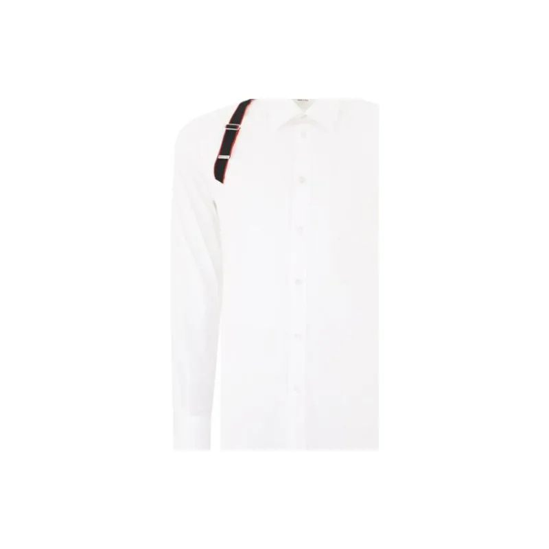Alexander McQueen Logo Tape Harness Detailed Shirt-5