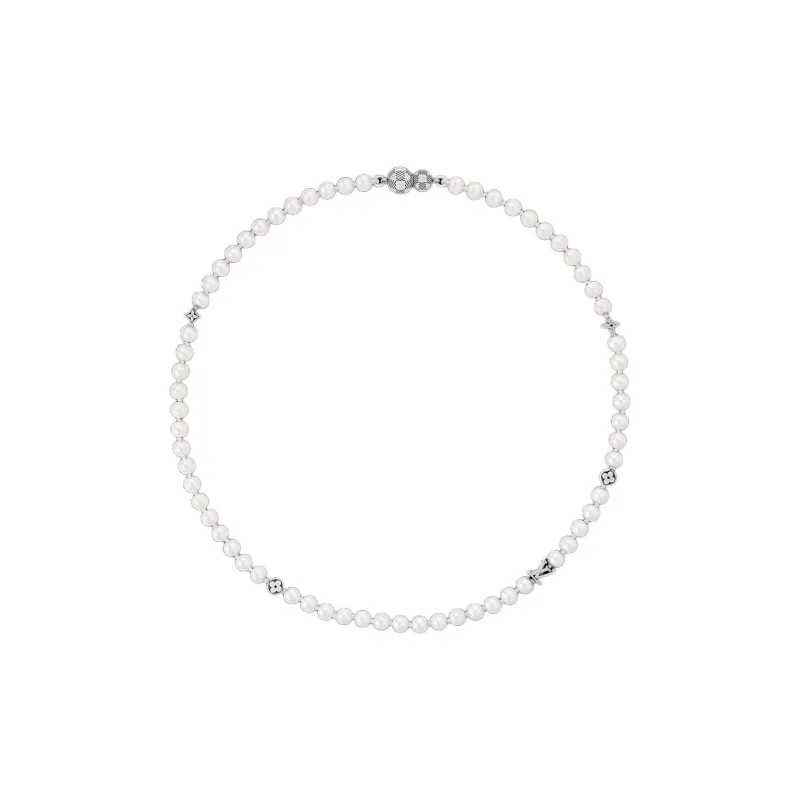 LOUIS VUITTON Monogram Slim Pearls Necklace-0
