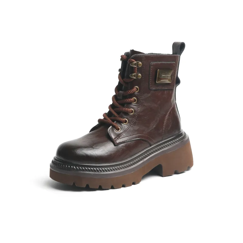 O.L Martin Boots Women's Brown, Black-0