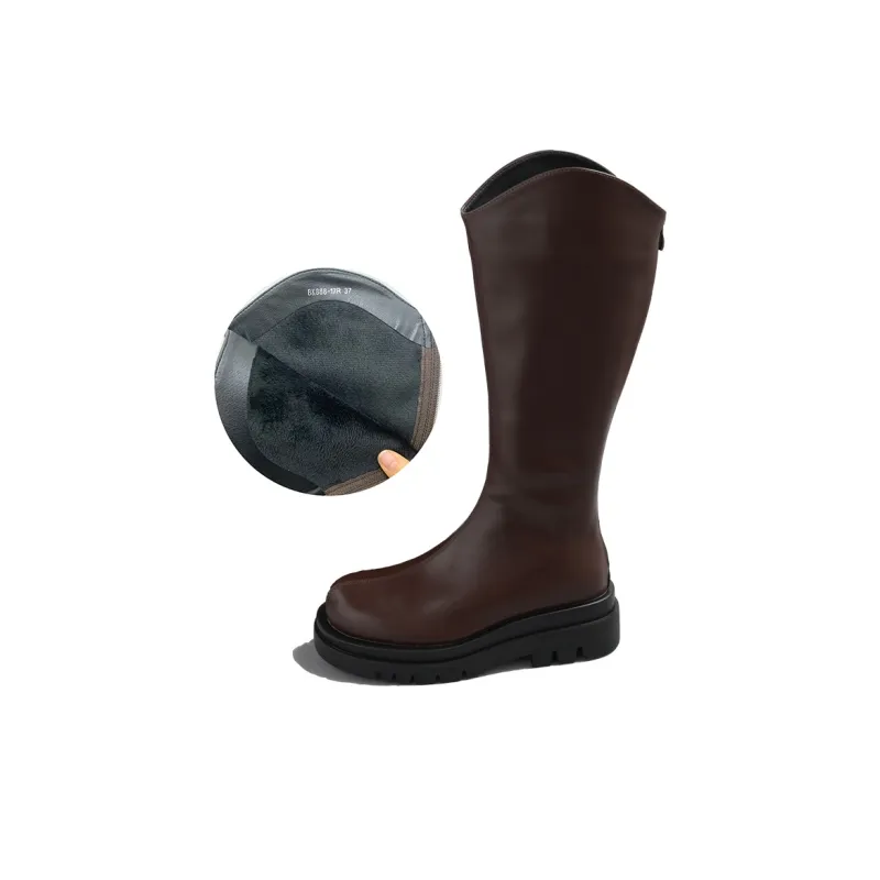 DOLIN COLLECTION Knee-high Boots 5cm Women's Black Fleece-Lined-6