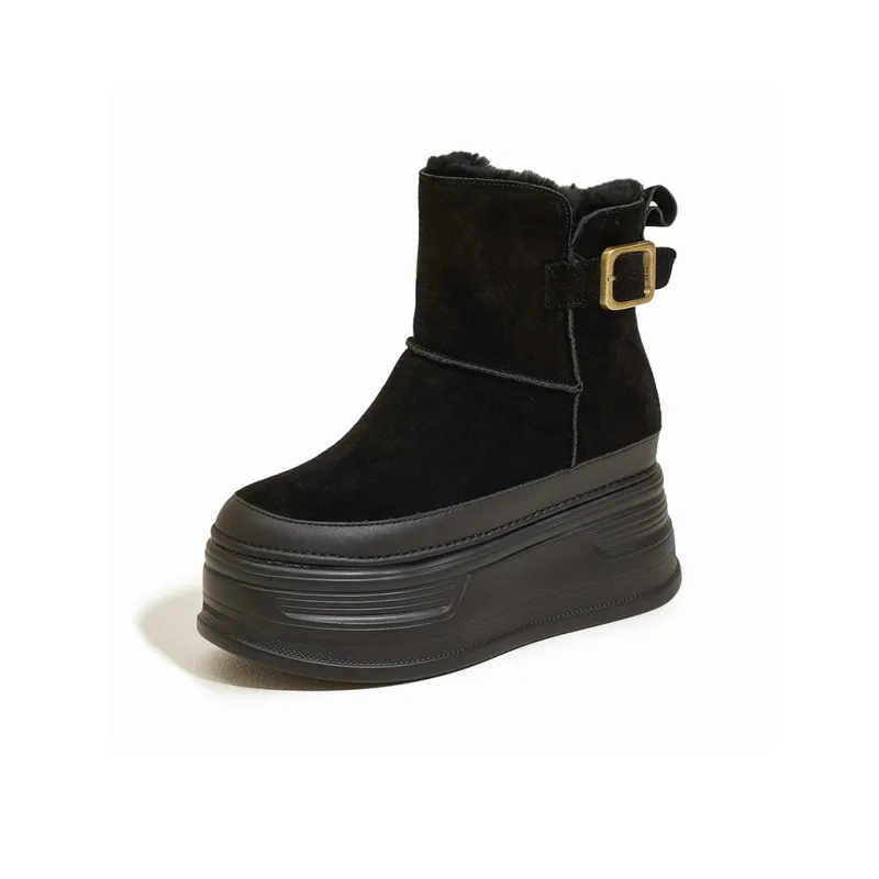 Milan Love Song Warm Height Increasing Short Snow Boots Women's-11