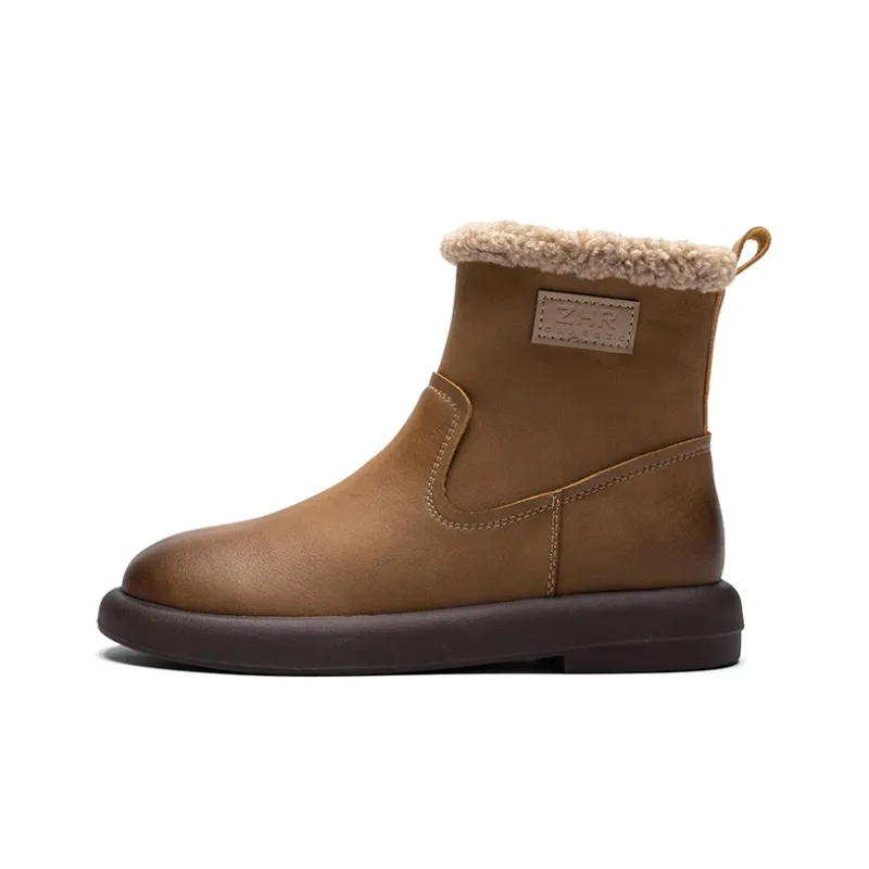 ZHR Ankle Boots Women's Black/Camel-6