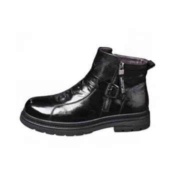GZZ Ankle Boots Men Black
