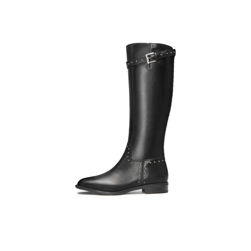 Staccato Planetary Boots Knee high Boots 2.5cm Women's Black-0