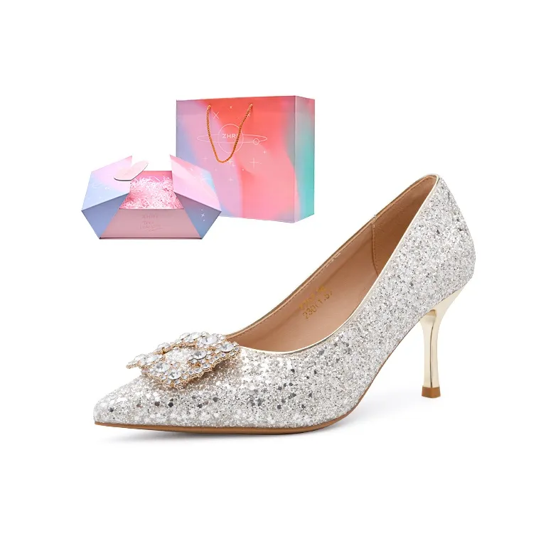 ZHR Meteor Shower Series Slim Heel High Heels 7cm Women's-107