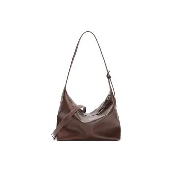 BELLE Artificial Leather Shoulder Bag Hobo Crossbody Bag Large Size Women's Coffee