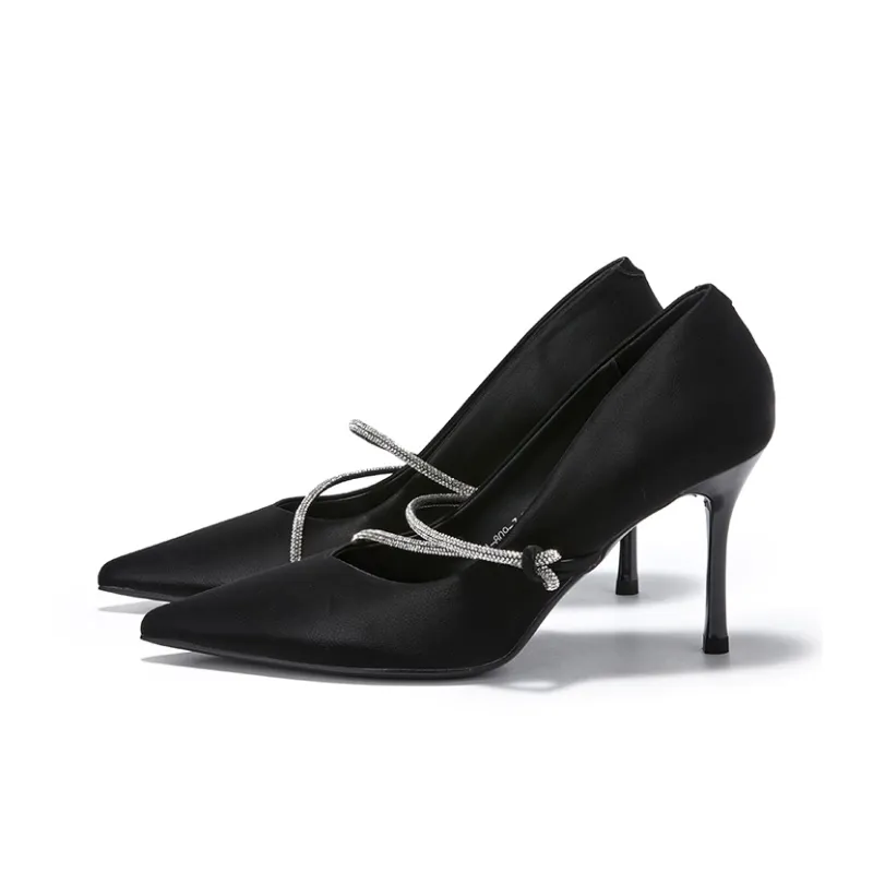 La Chapelle Slim Heel High Heels 8cm Women's-1