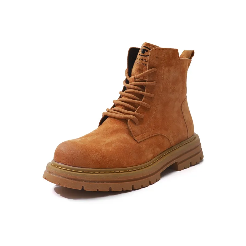 TOM TAILOR Warm Brown Comfortable Urban Techwear Work Boots Short Martin Boot Men's-1