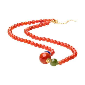 Honglangji Southern Red Agate Jade Necklaces Women's