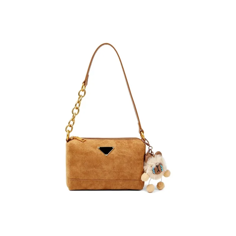 Teenmix Cow Leather Shoulder Bag, Crossbody Bag, Shoulder Bag Trumpets Women's Coffee/Caramel/Dark Blue-13