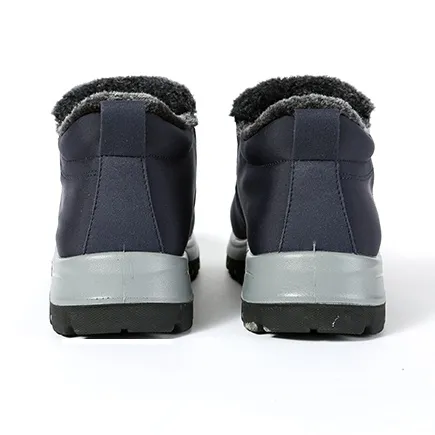 Old Meihua Warm Short Snow Boots Men's Blue-3