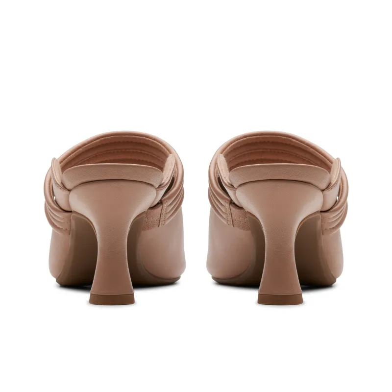 Clarks Chunky Heel High Heels 7cm Women's Brown-3