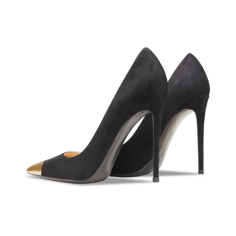 Suyymakk Slim Heel High Heels Women's Black-4