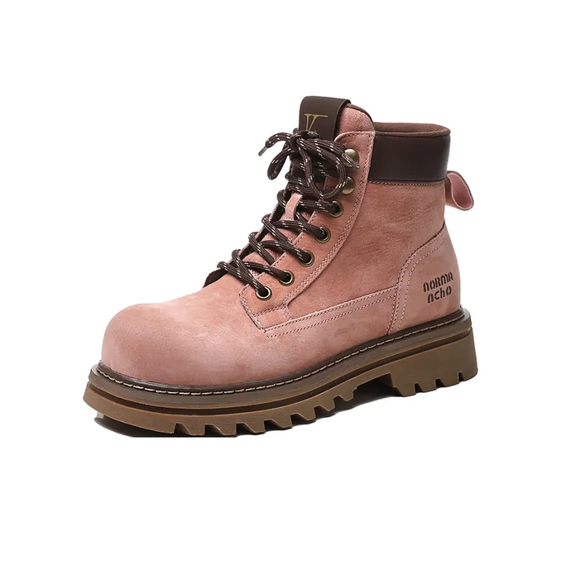 POOQ Martin Boots Women's Yellow/Brown/Pink-1